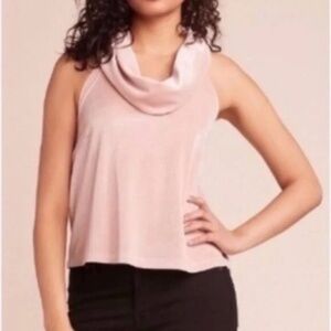 Jack by BB Dakota NEW Peach Velvet Halter Top